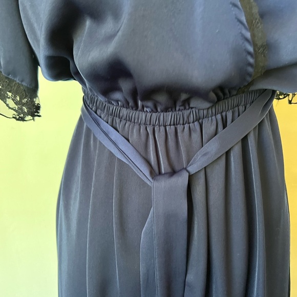 Who What Wear Navy Blue Lace Slip Dress - Picture 7 of 11